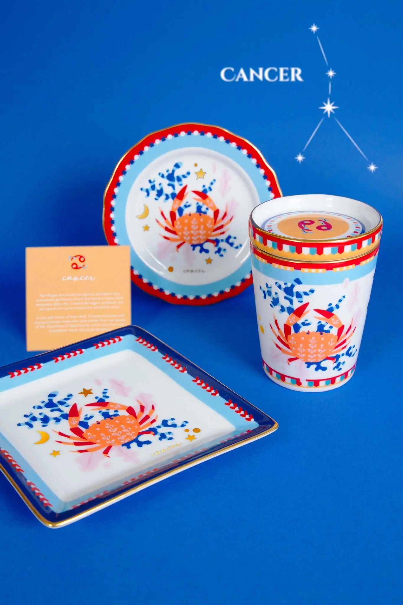 Cup With Lid/Saucer - Zodiac Vibe - Amprio Milano