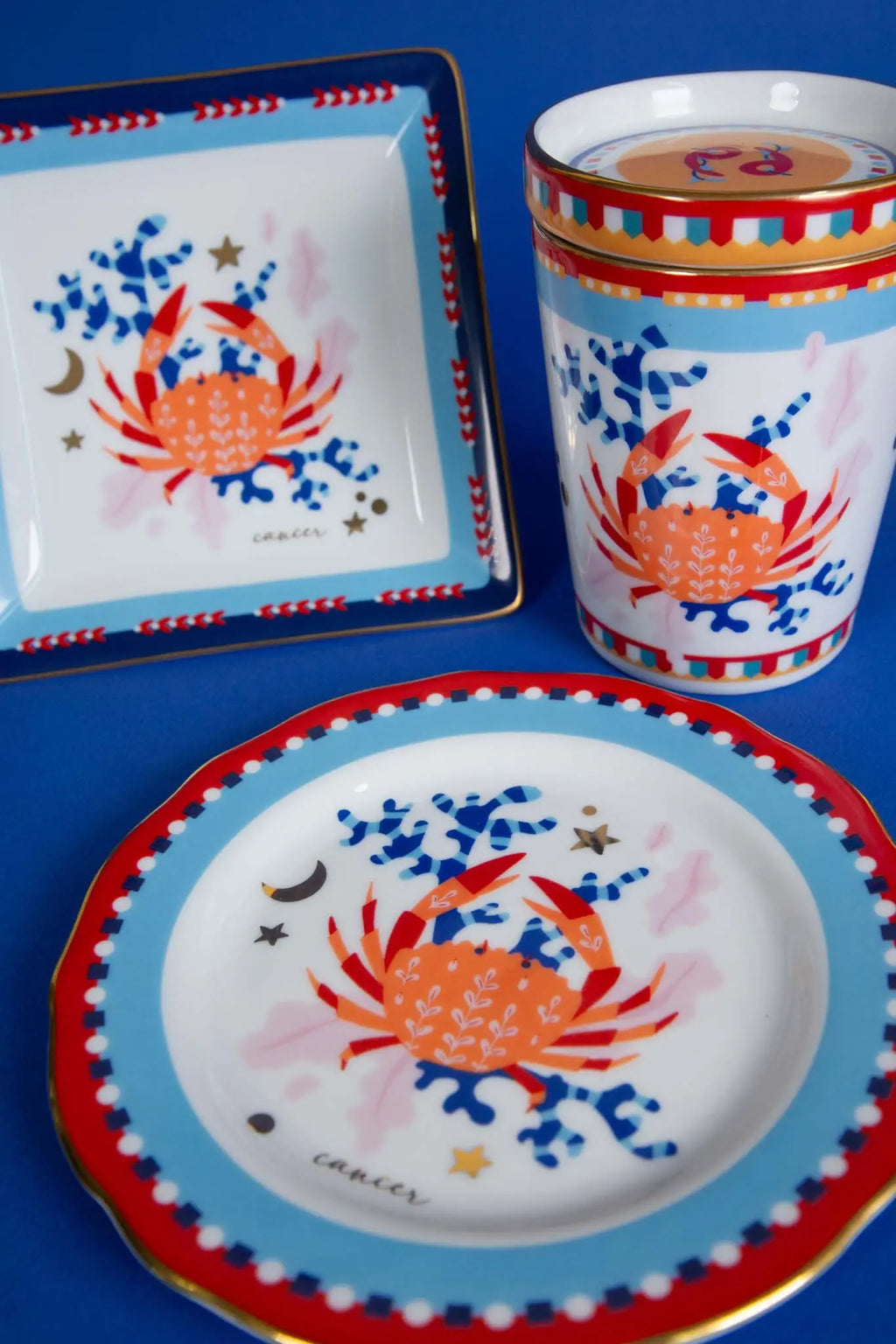 Cup With Lid/Saucer - Zodiac Vibe - Amprio Milano