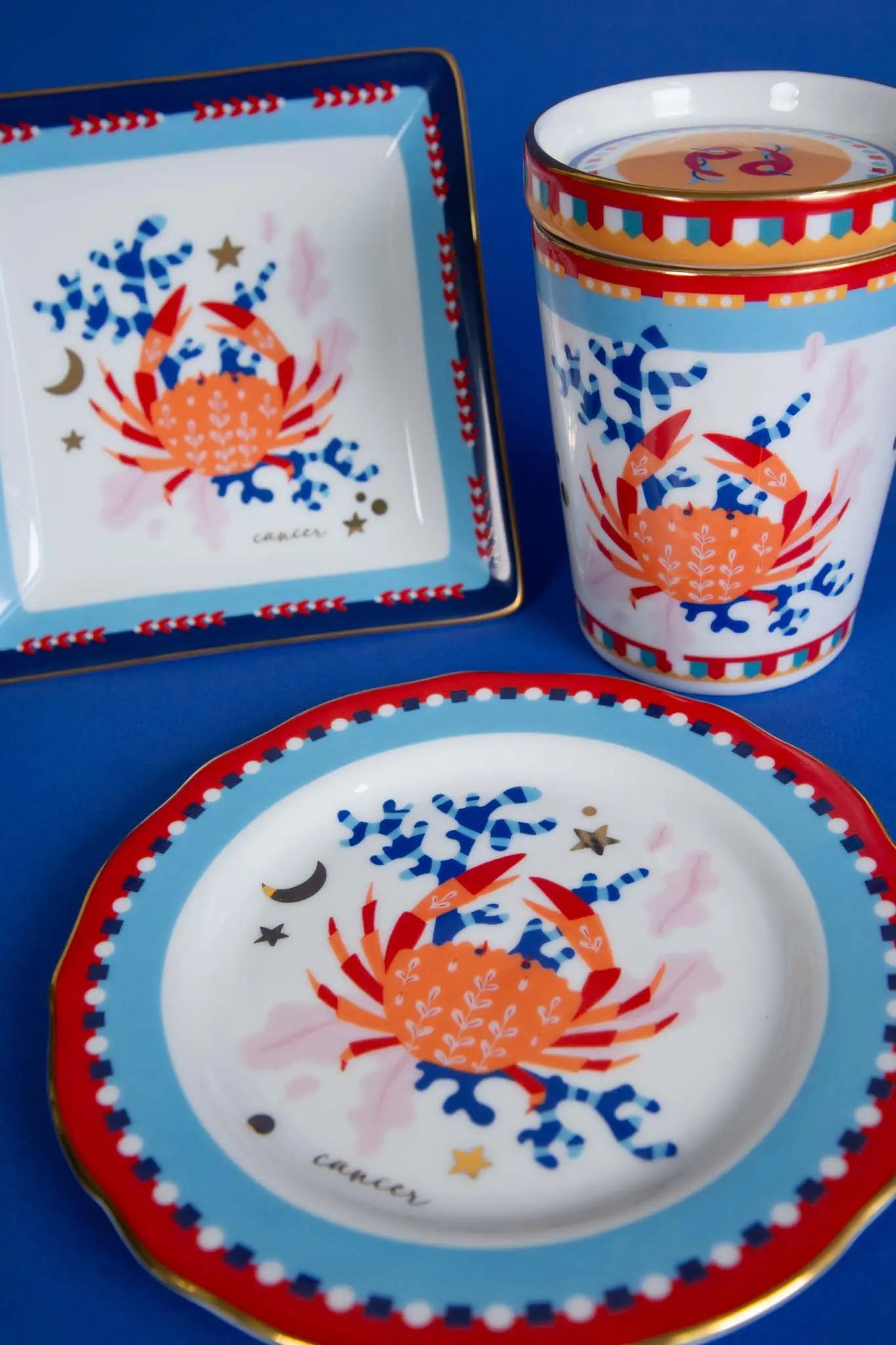 Cup With Lid/Saucer - Zodiac Vibe - Amprio Milano