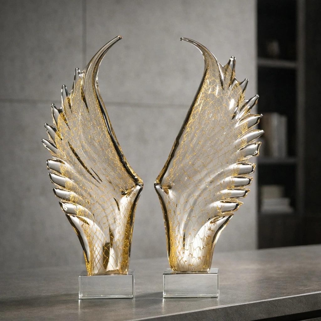 Wings Gold Left – Art Sculptures