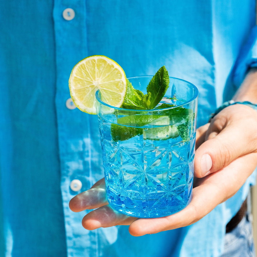 Crystal Touch Set 6 Assorted Tumbler Drink Glasses Amprio Milano