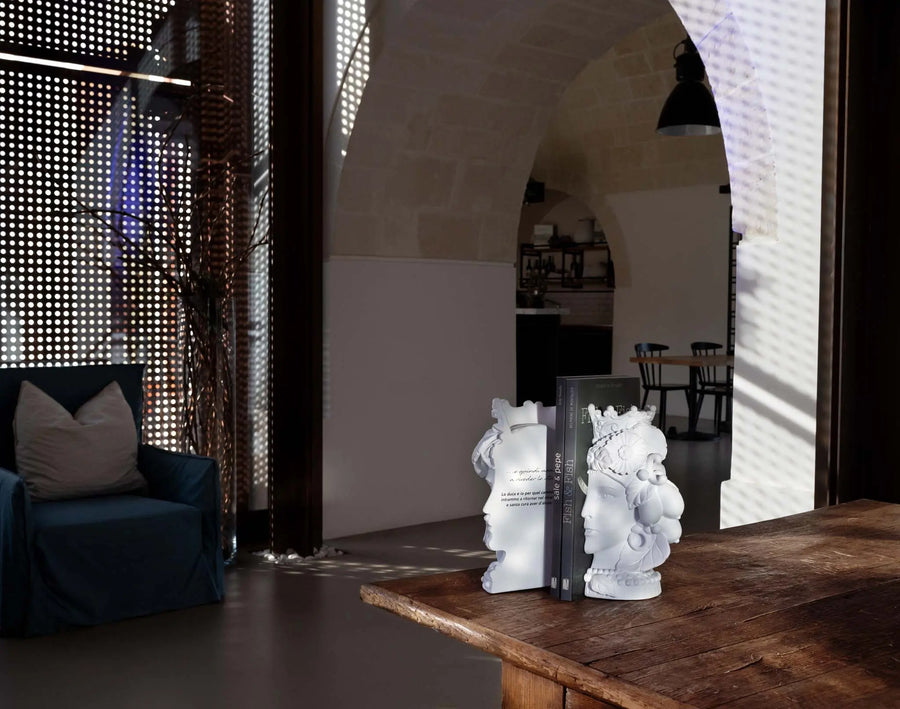 Double Face Bookend – Teste Matte – Amprio Milano