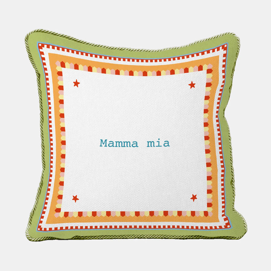Embroidered Cushion - Mamma Mia Amprio Milano