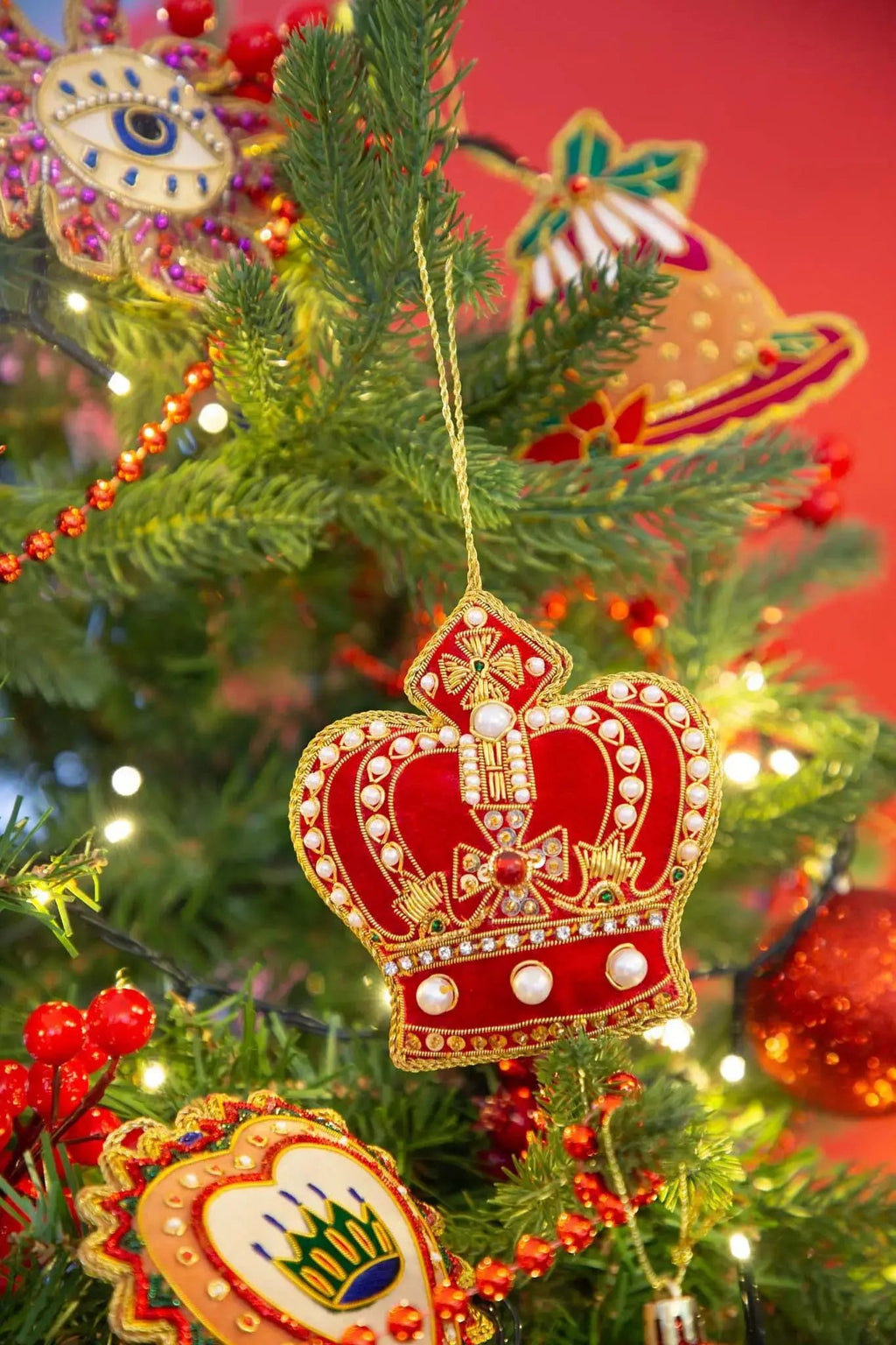 Fabric Hand Embroidery Ornaments Crown – IL Natale del Re – Amprio Milano
