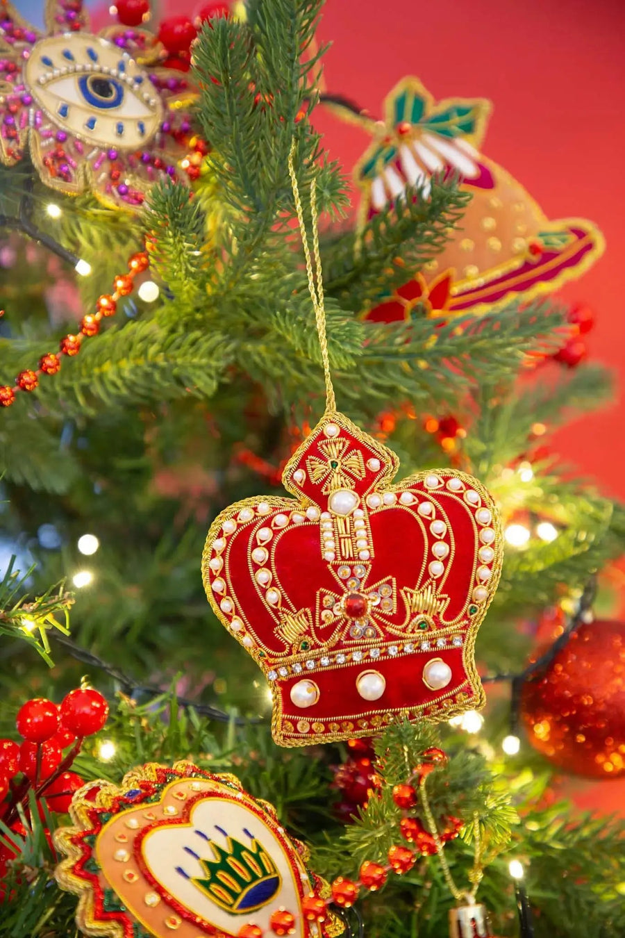 Fabric Hand Embroidery Ornaments Crown – IL Natale del Re – Amprio Milano
