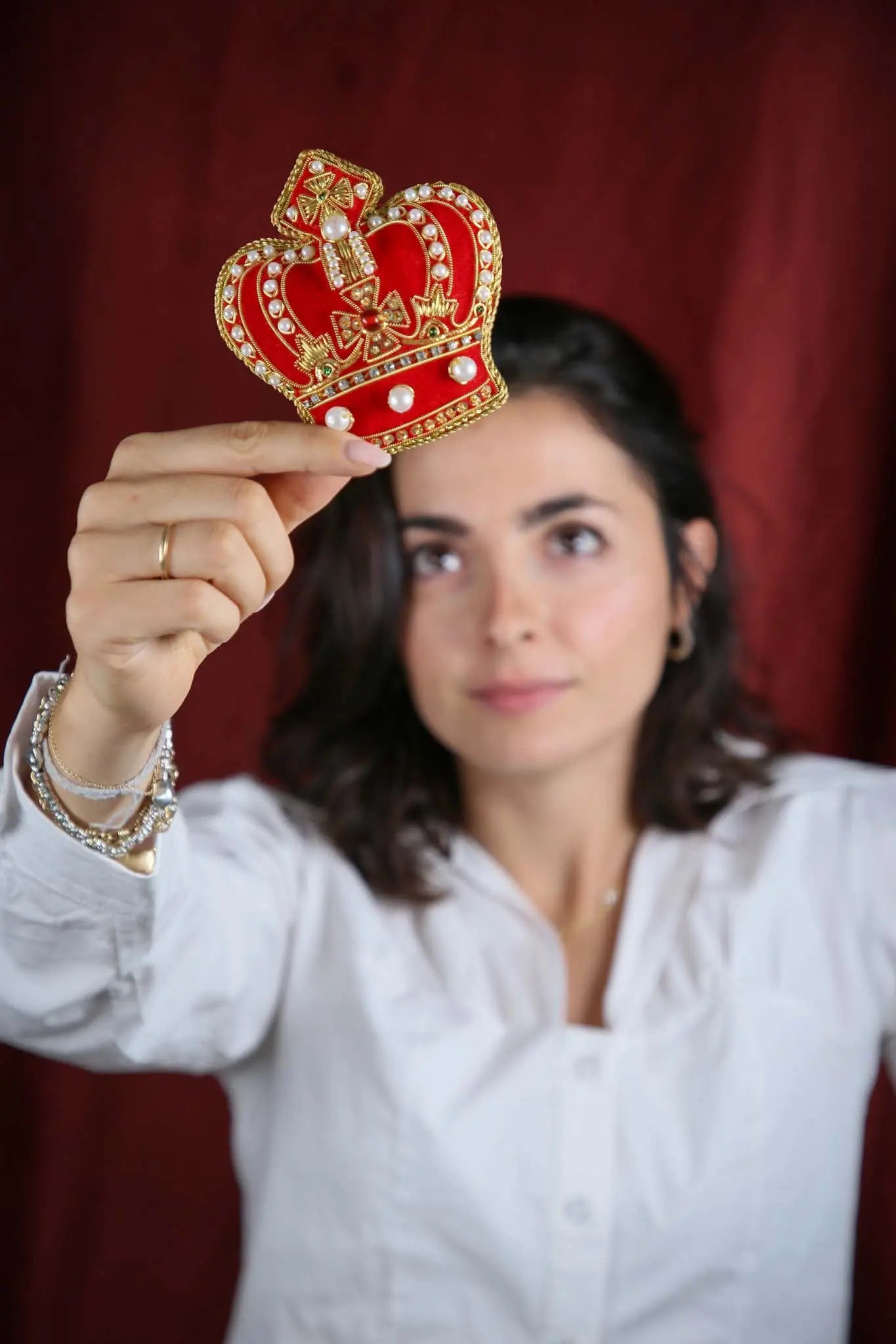 Fabric Hand Embroidery Ornaments Crown – IL Natale del Re – Amprio Milano