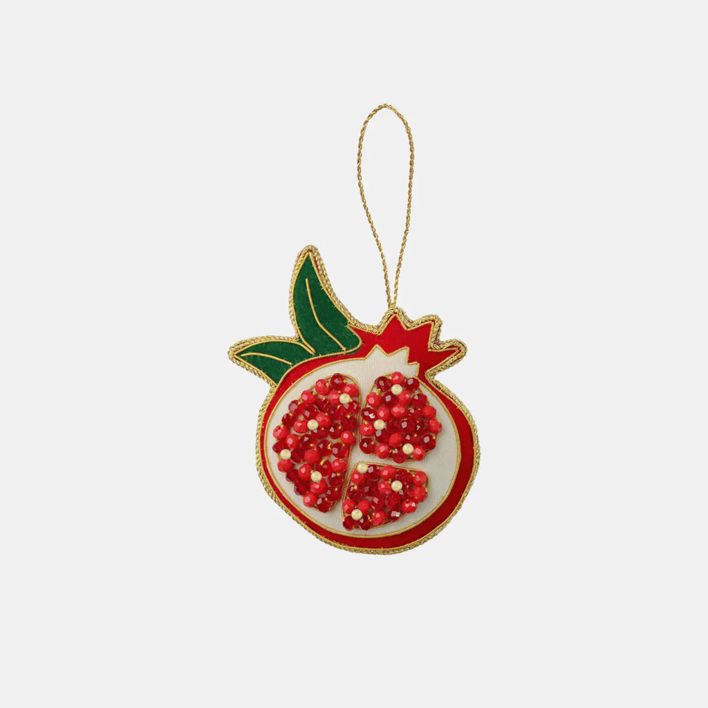 Fabric Hand Embroidery Ornaments Pomegranate – IL Natale del Re – Amprio Milano