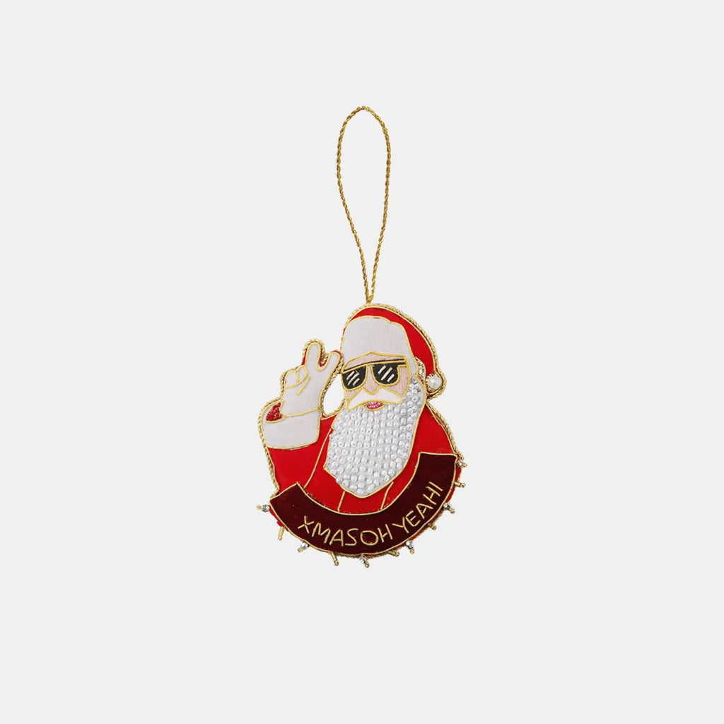 Fabric Hand Embroidery Ornaments Santa Claus – IL Natale del Re – Amprio Milano