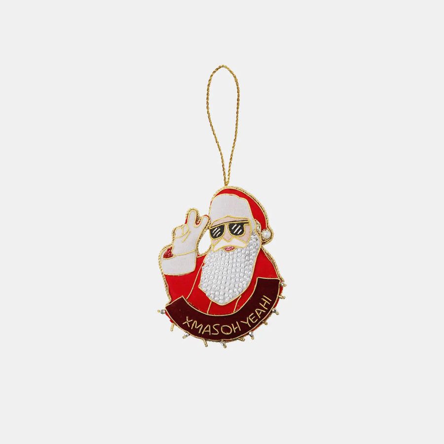 Fabric Hand Embroidery Ornaments Santa Claus – IL Natale del Re – Amprio Milano