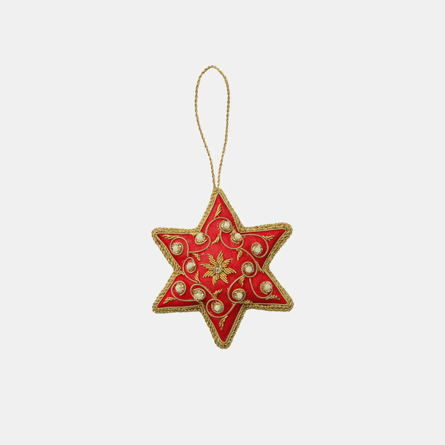 Fabric Hand Embroidery Ornaments Star – IL Natale del Re – Amprio Milano
