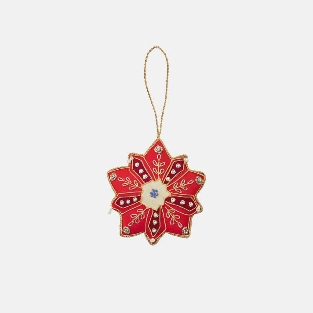 Fabric Hand Embroidery Ornaments Xmas Star – IL Natale del Re – Amprio Milano