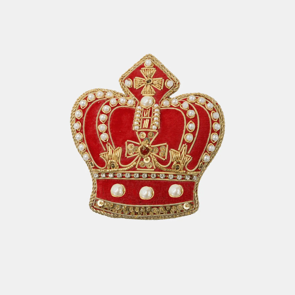 Hand Embroidery Napking Ring Crown – IL Natale del Re – Amprio Milano