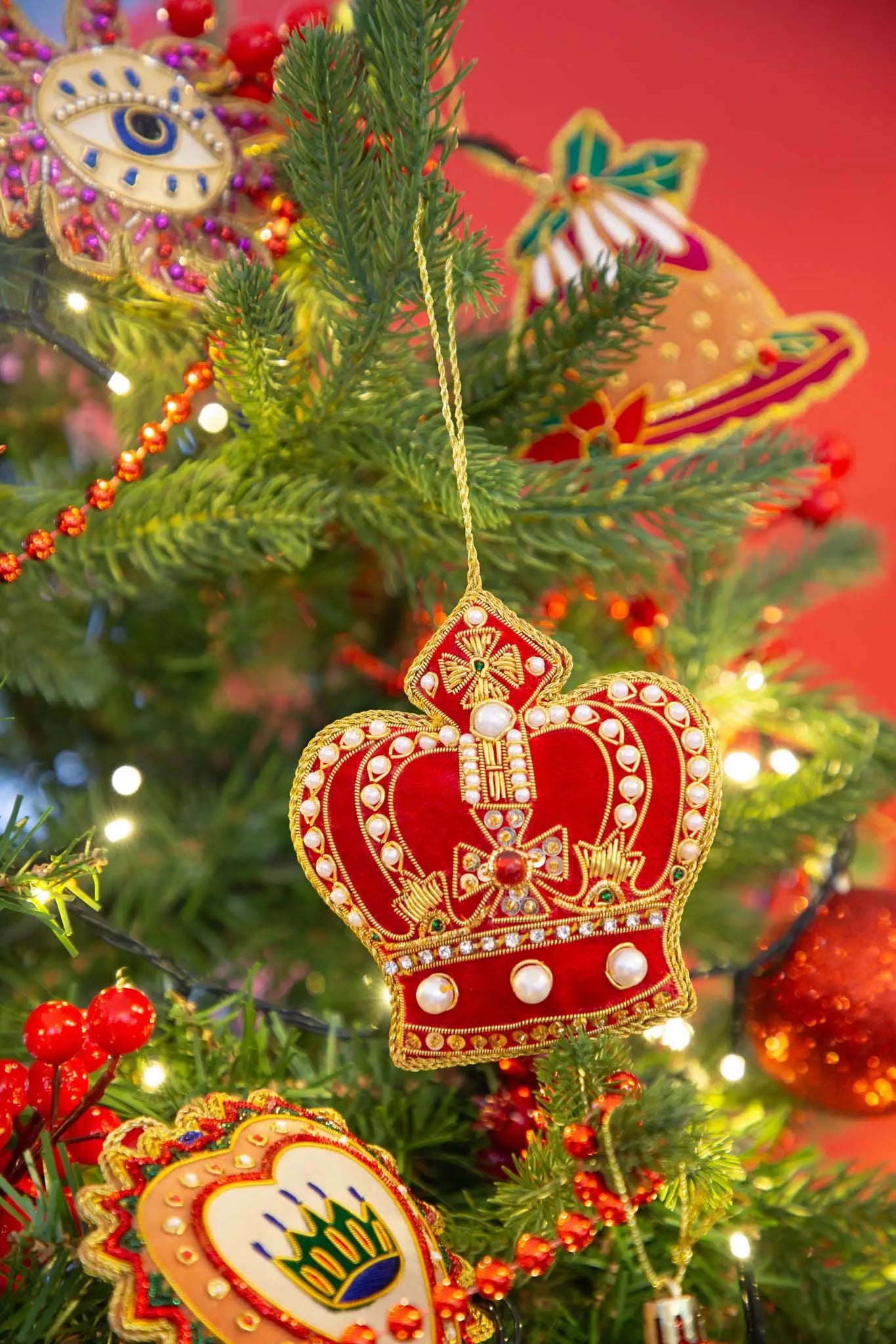Hand Embroidery Napking Ring Crown – IL Natale del Re – Amprio Milano