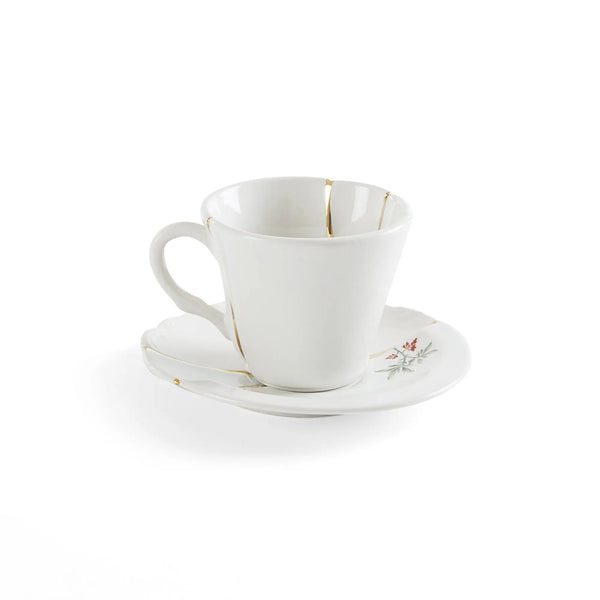 Kintsugi Coffee Cup With Saucer Seletti
