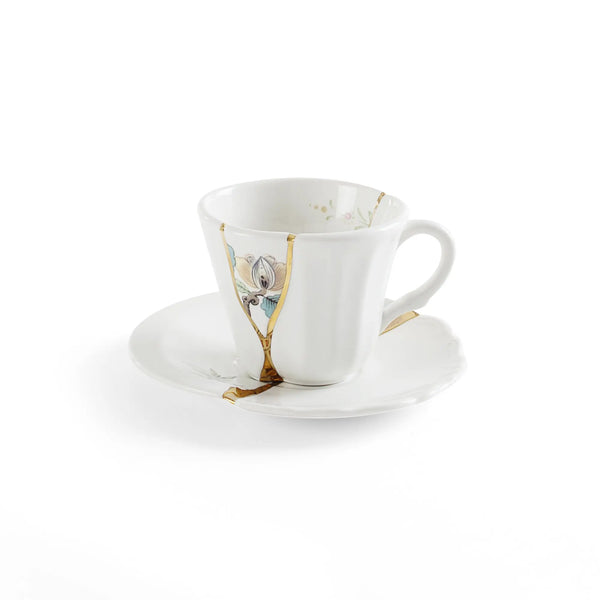 Kintsugi Coffee Cup With Saucer Seletti