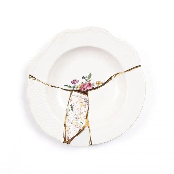 Kintsugi Soup Plate Three Seletti