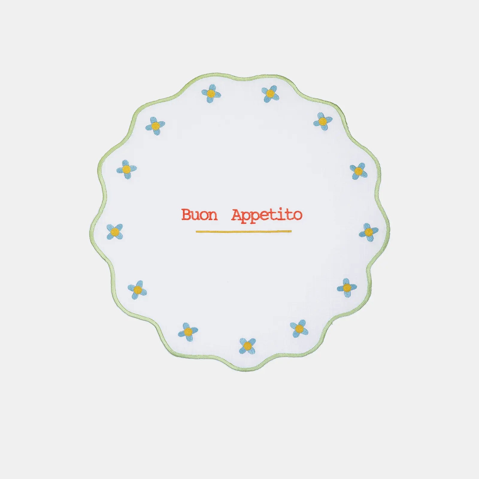 Mamma Mia Embroidered Placemat Rim Amprio Milano