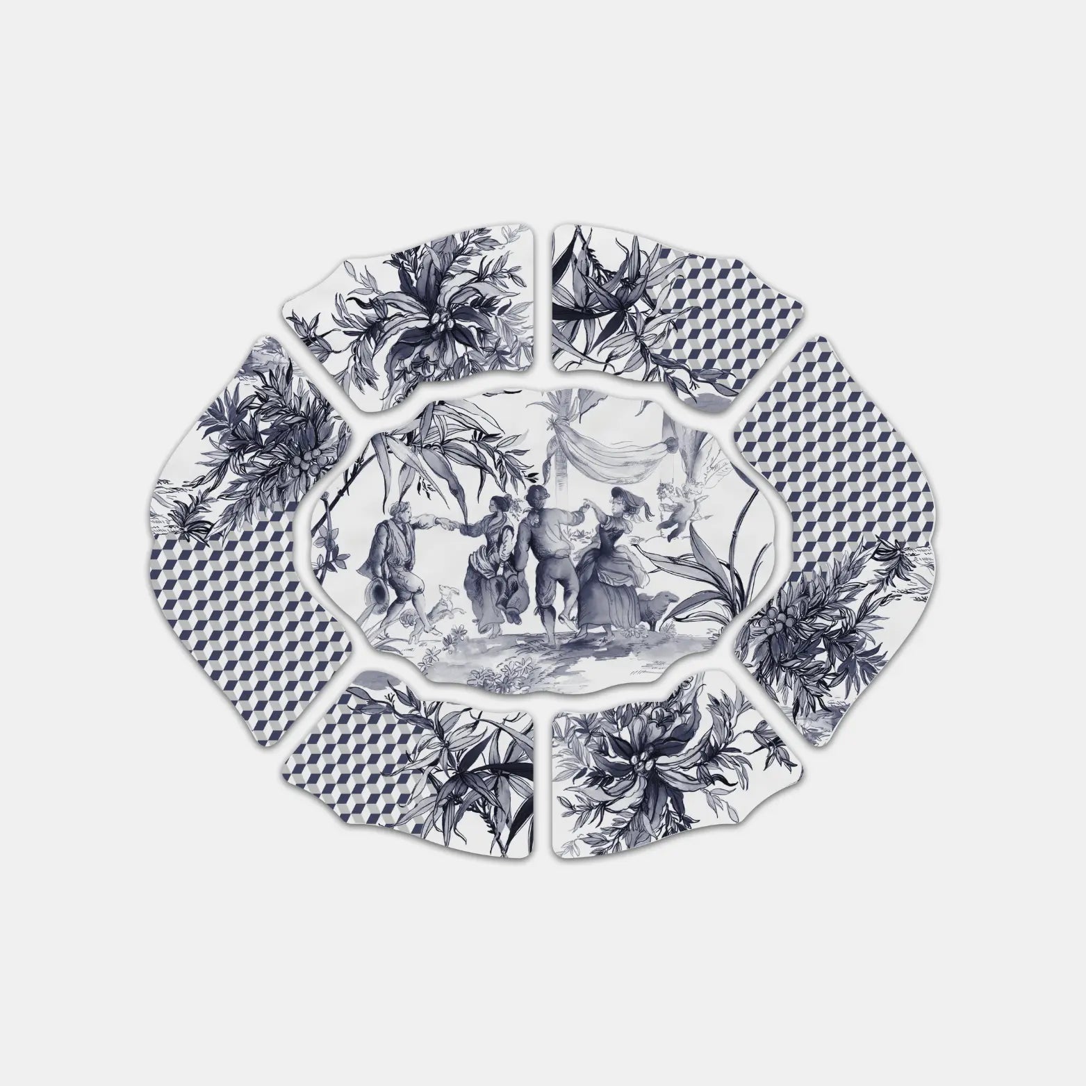 Melamine Appetizer 7 Pieces - Versailles - Amprio Milano