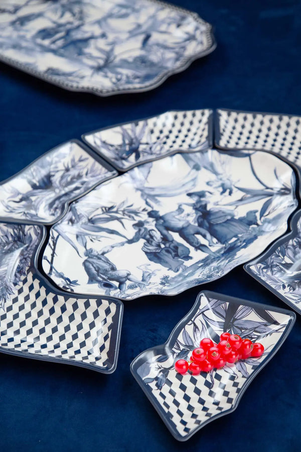 Melamine Appetizer 7 Pieces - Versailles - Amprio Milano