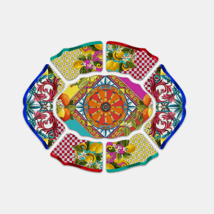 Melamine Appetizer 7 Pieces – Ortigia – Amprio Milano