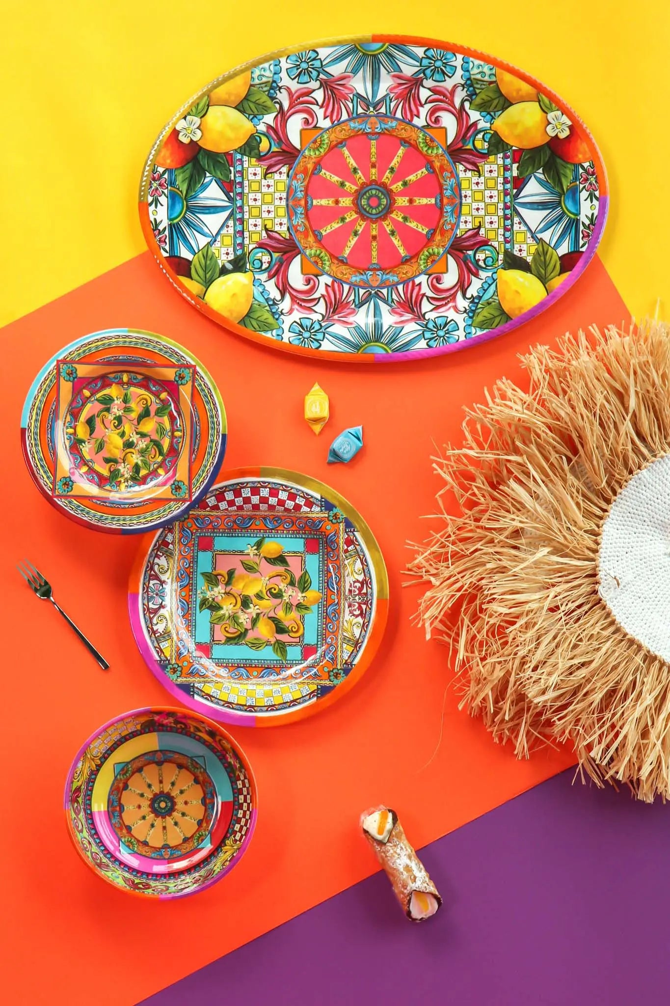 Melamine Dessert Plate – Ortigia – Amprio Milano