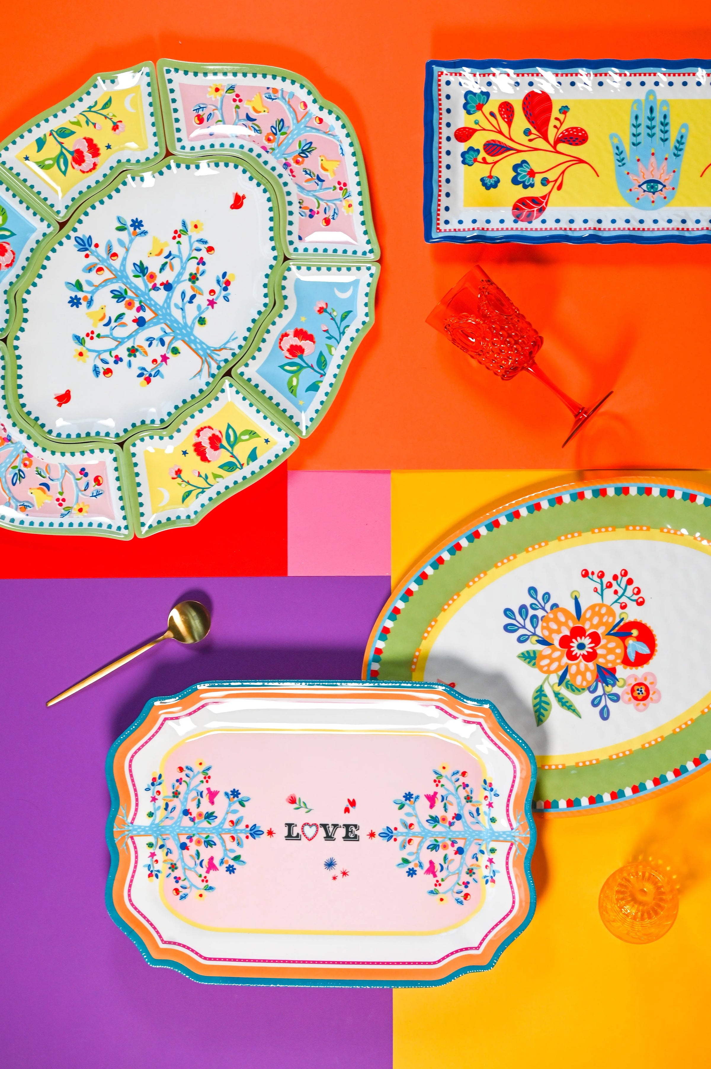 Melamine Serving Plate Oval - Mamma Mia - Amprio Milano