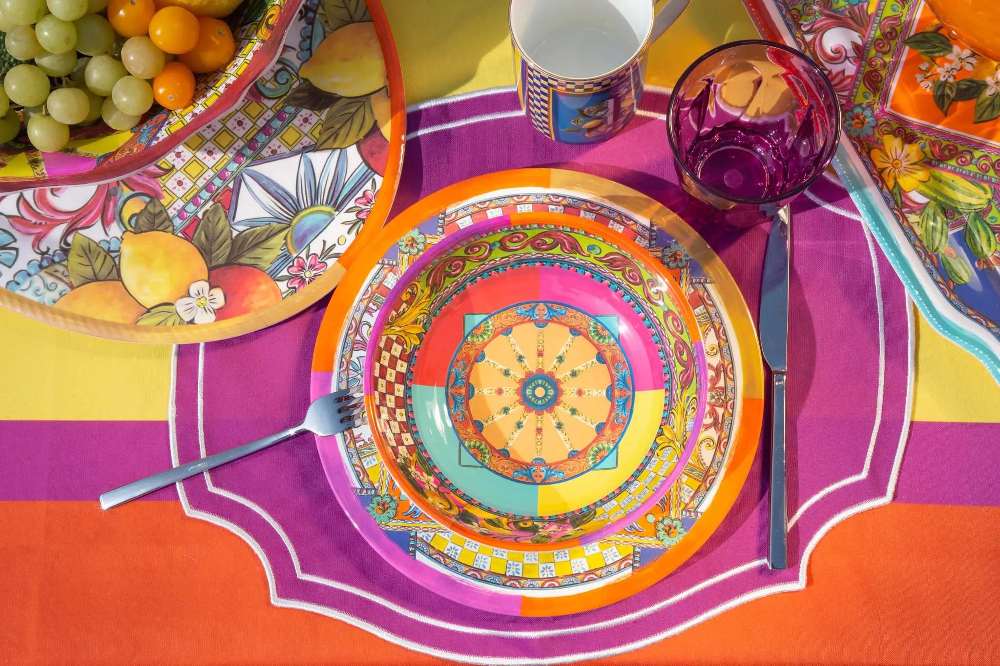 Melmine Dinner Plate – Ortigia – Amprio Milano