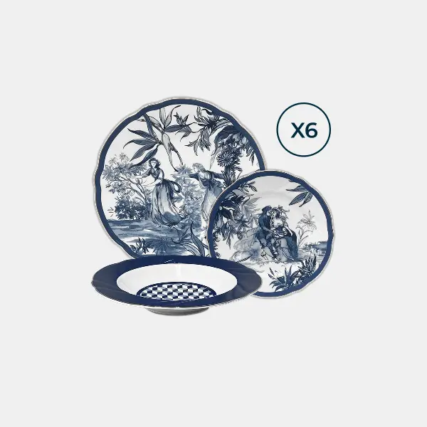 Porcelain Dinner Set for 6 – Versailles Collection Amprio Milano