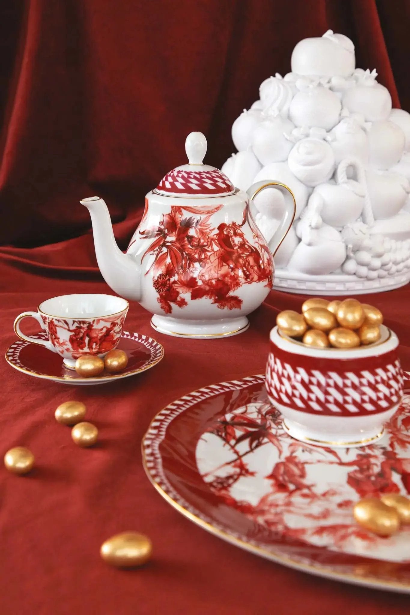 Sest 2 Coffee Cups Porcelain – Le Rouge – Amprio Milano