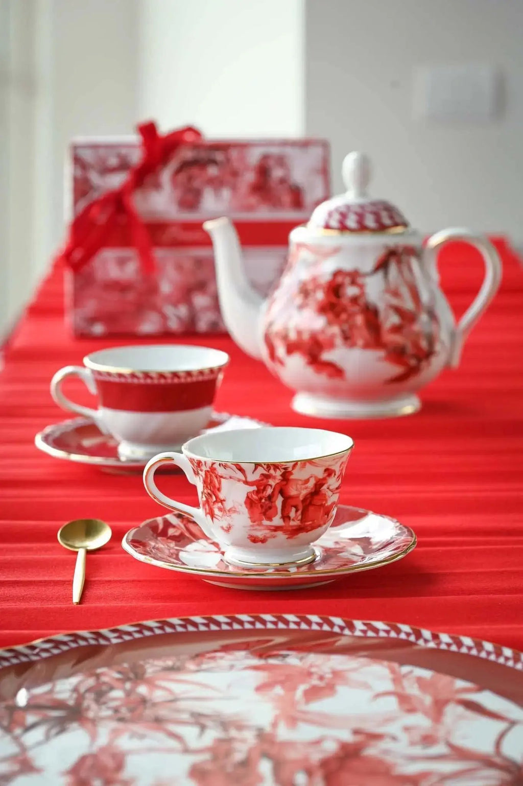 Sest 2 Tea Cups Porcelain – Le Rouge – Amprio Milano