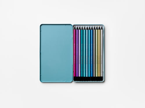 12 Colour pencils - Metallic Amprio Milano