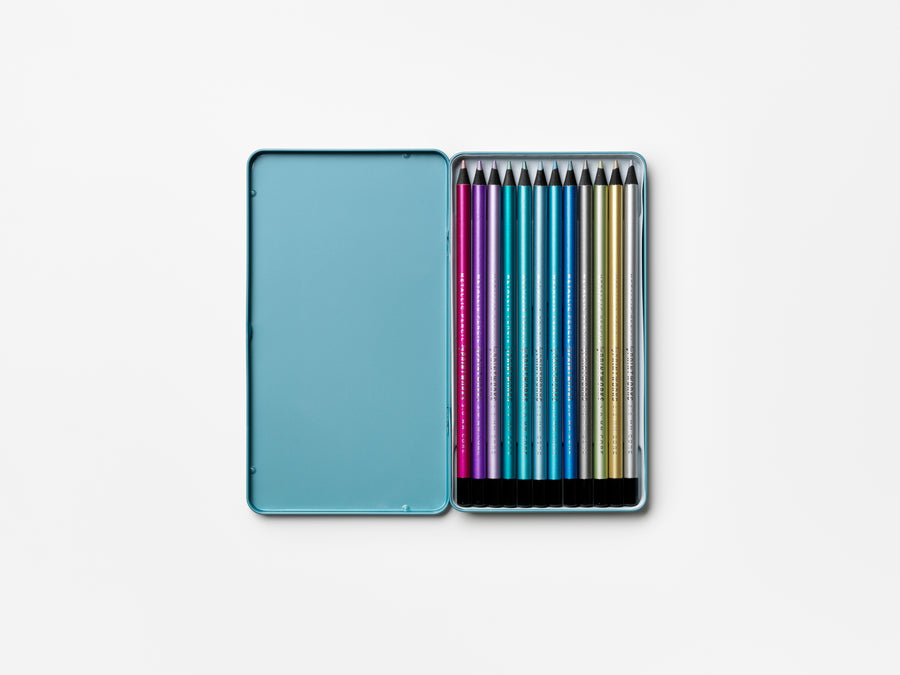 12 Colour pencils - Metallic Amprio Milano