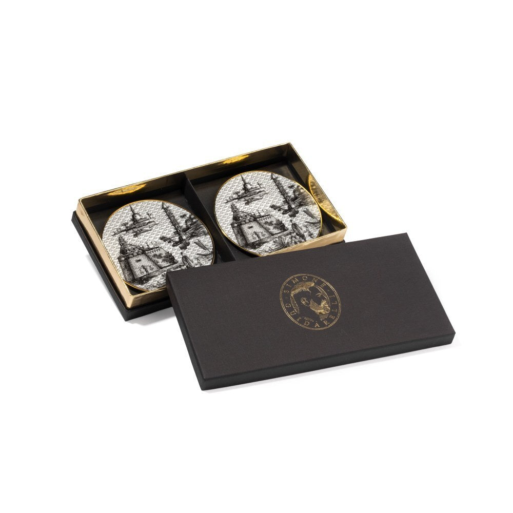 Set of 2 Glass Coaster Oriental Dream - Souvenir de Voyage (SG1000050) #1