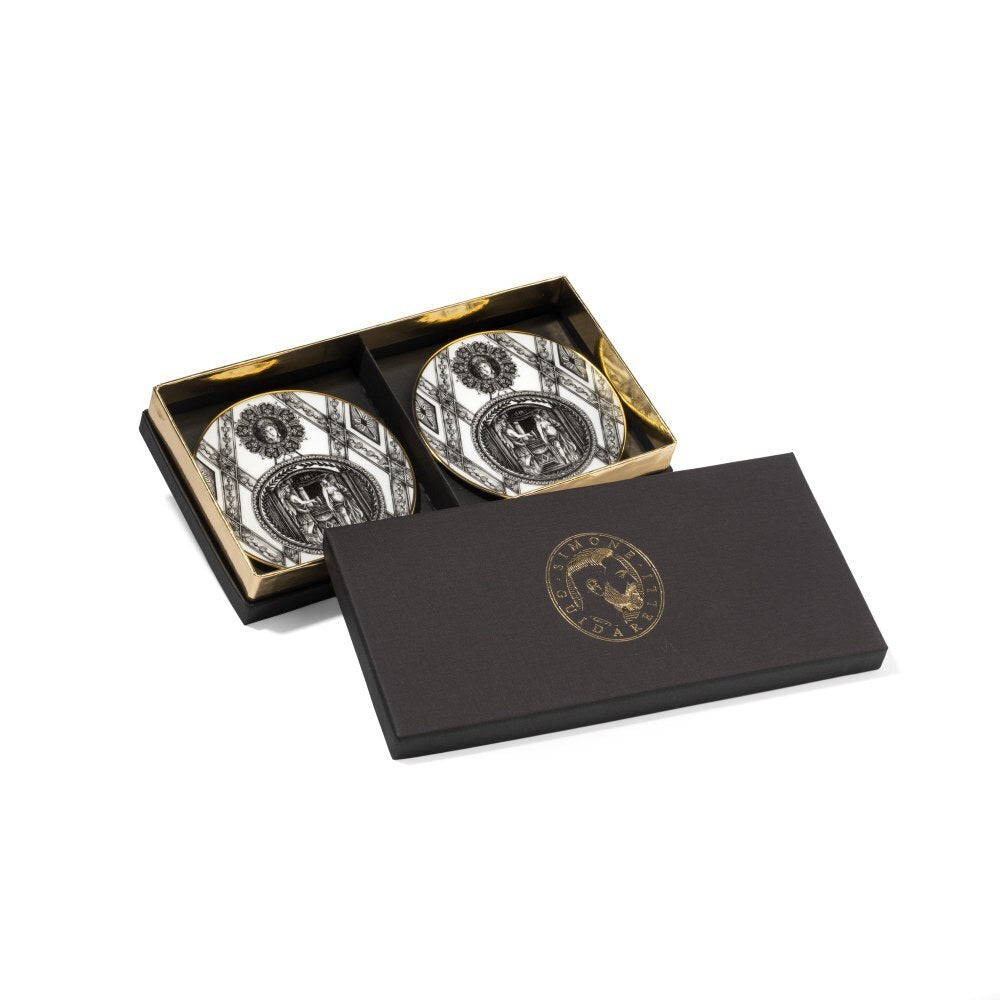 Set of 2 Glass Coaster Hellenic - Souvenir de Voyage (SG1000054) #1