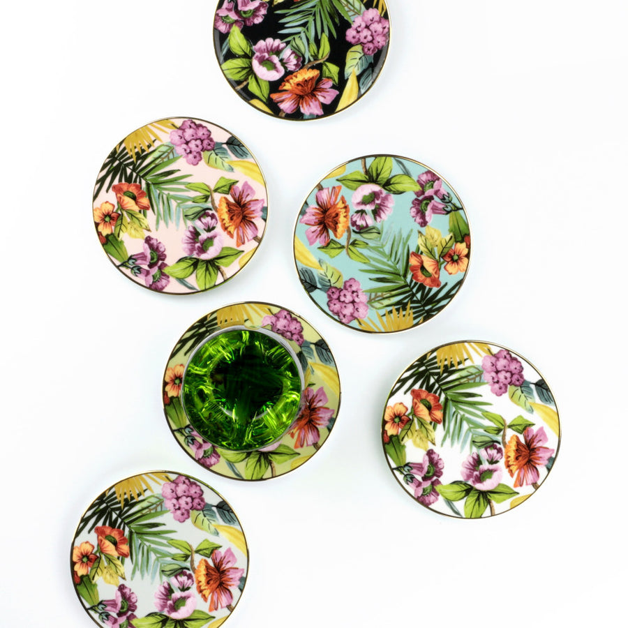 Set of 2 Glass Coaster Rose - Exotic Jungle (SG2000053) #4