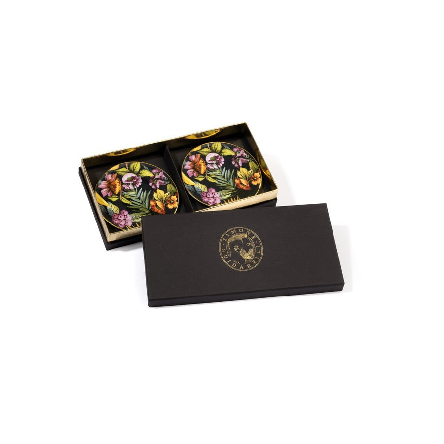 Set of 2 Glass Coaster Midnight - Exotic Jungle (SG2000055) #1