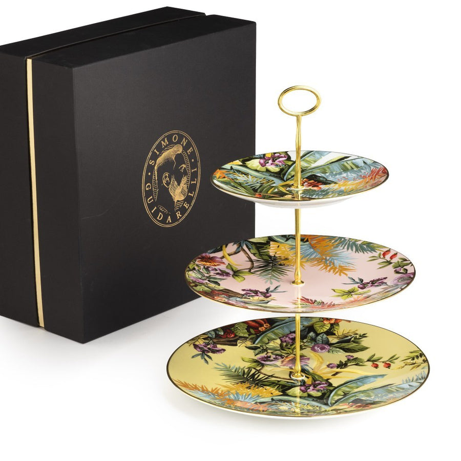 3-Tier Cake Stand Avocado+Rose+Sky - Exotic Jungle (SG2000171) #2