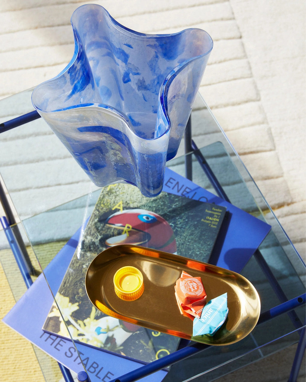 Blue Bucket Vase - Stories of Italy