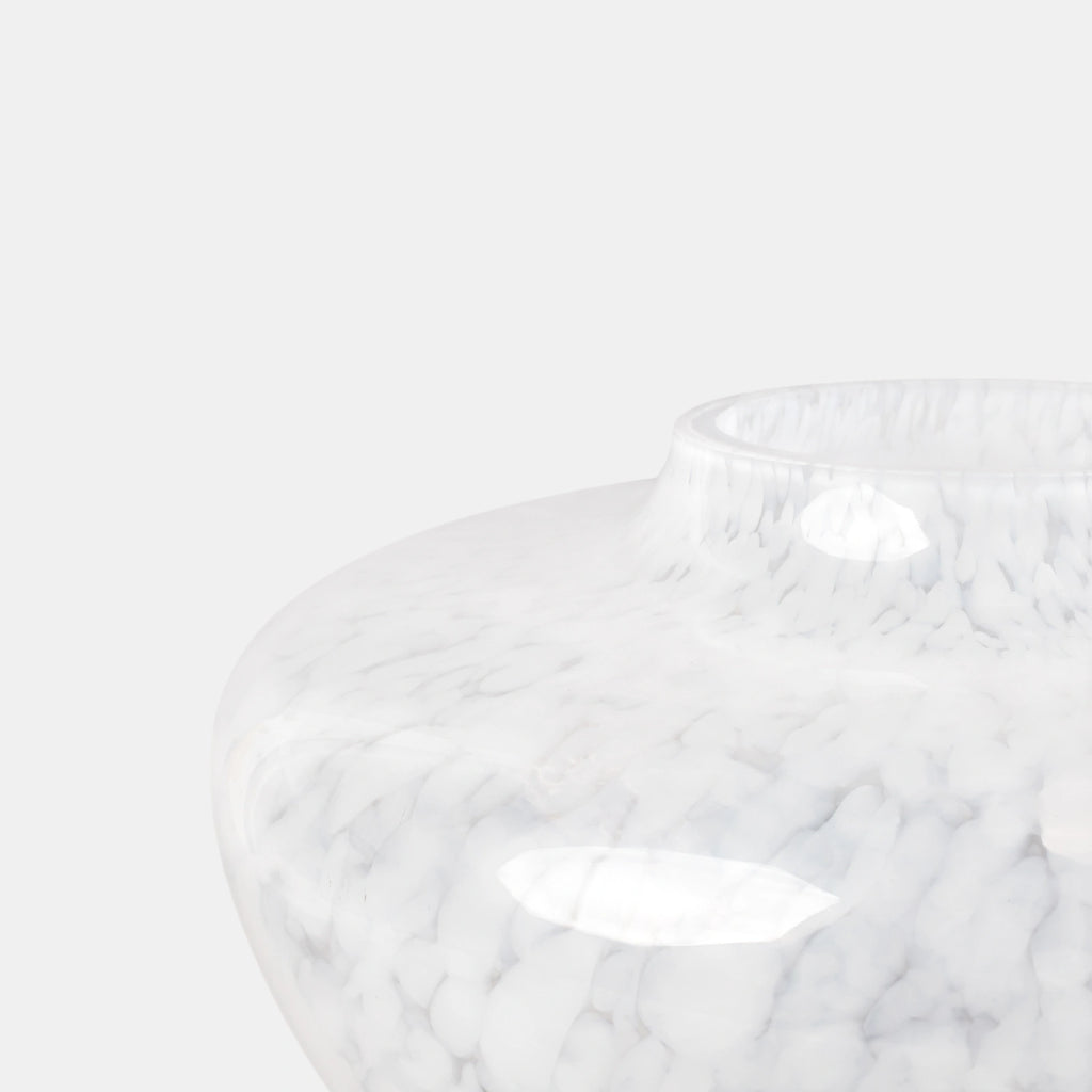 Opaline White Olla Vase - Stories of Italy