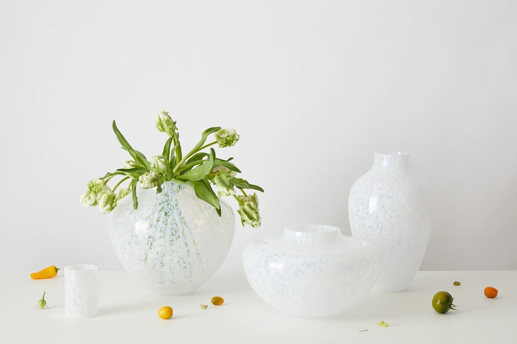Opaline White Olla Vase - Stories of Italy