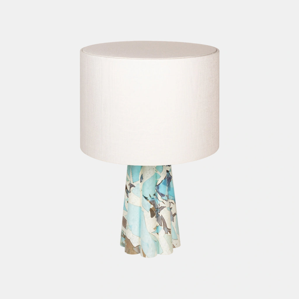 Aquamarine Bucket Lamp / Linen - Stories of Italy