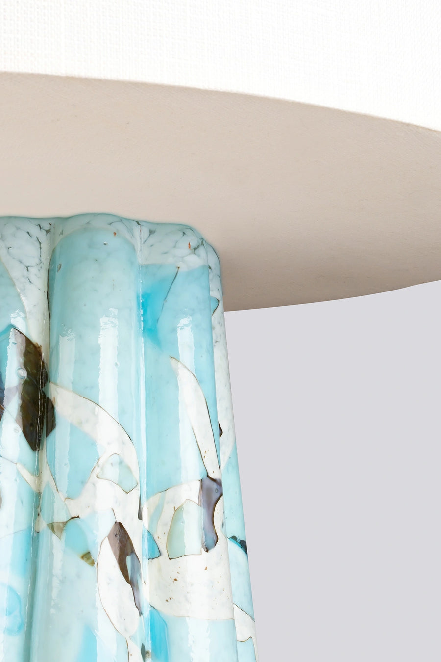 Aquamarine Bucket Lamp / Linen - Stories of Italy