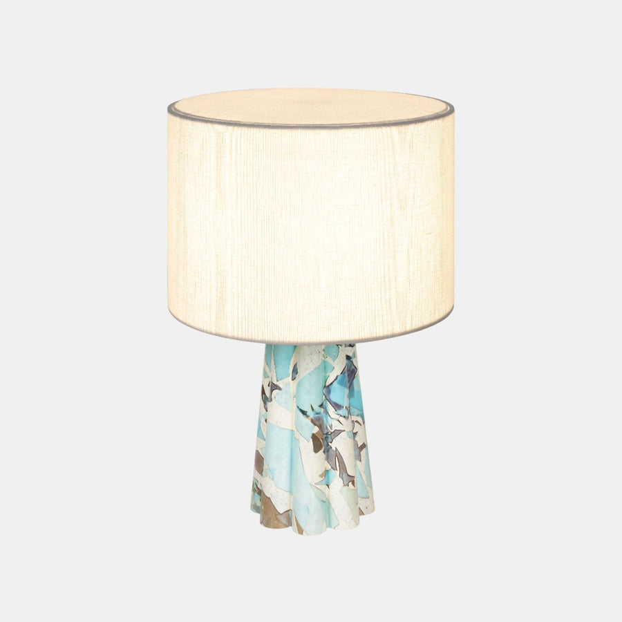 Aquamarine Bucket Lamp / Linen - Stories of Italy
