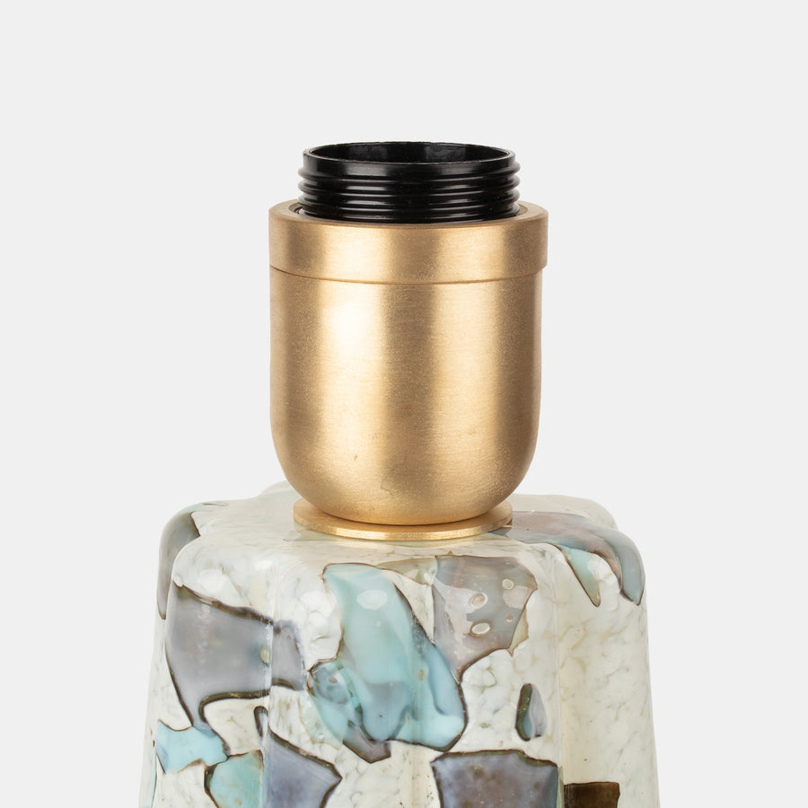 Aquamarine Bucket Lamp / Linen - Stories of Italy