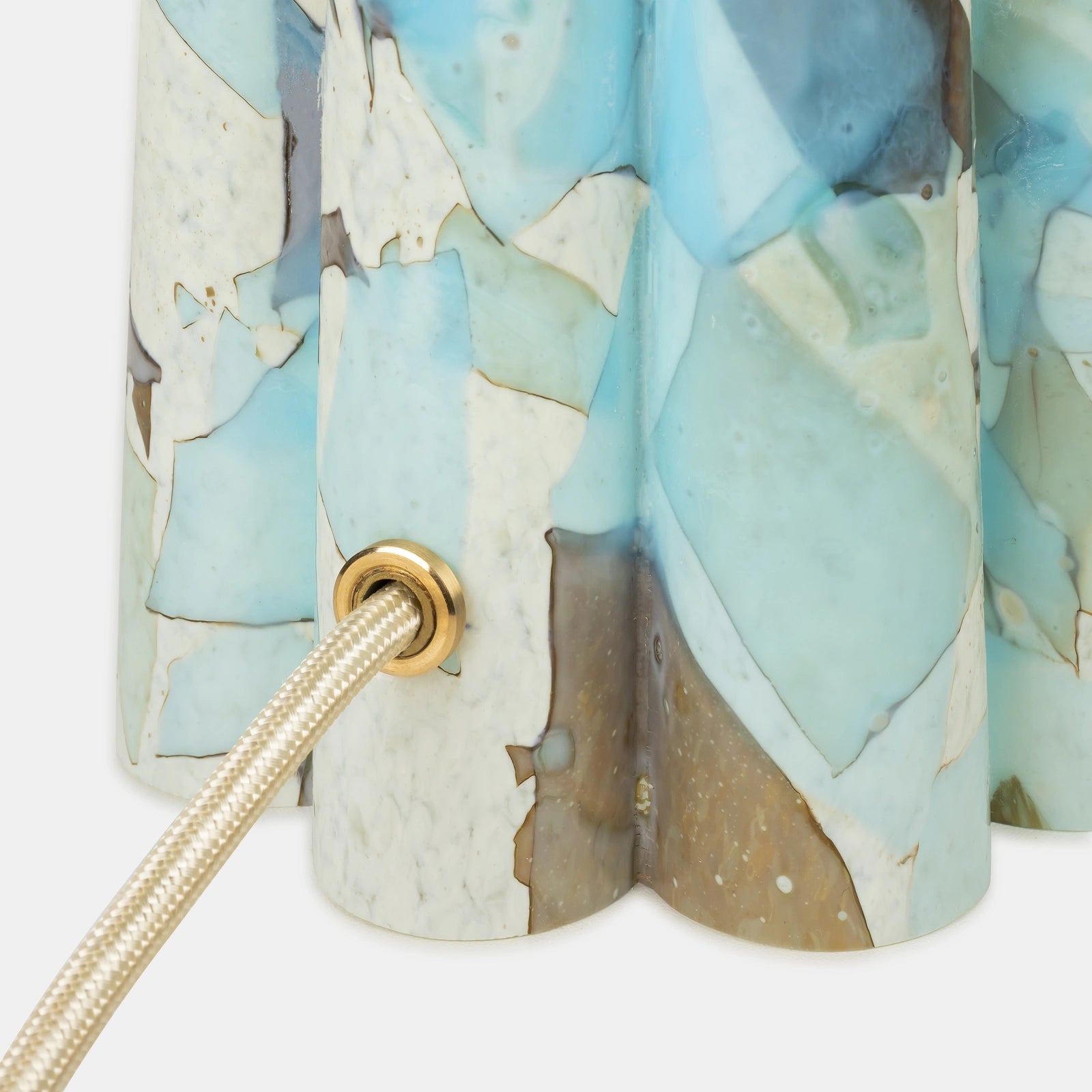 Aquamarine Bucket Lamp / Linen - Stories of Italy