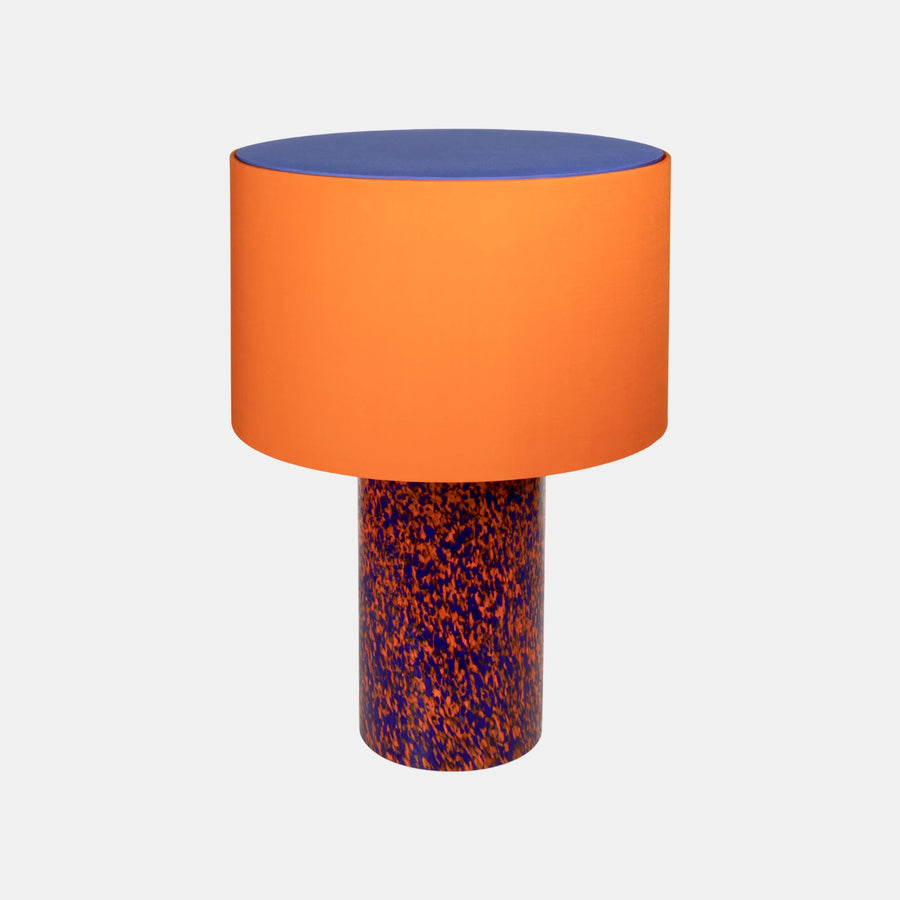 Orange & Blue Pillar Lamp - Stories of Italy