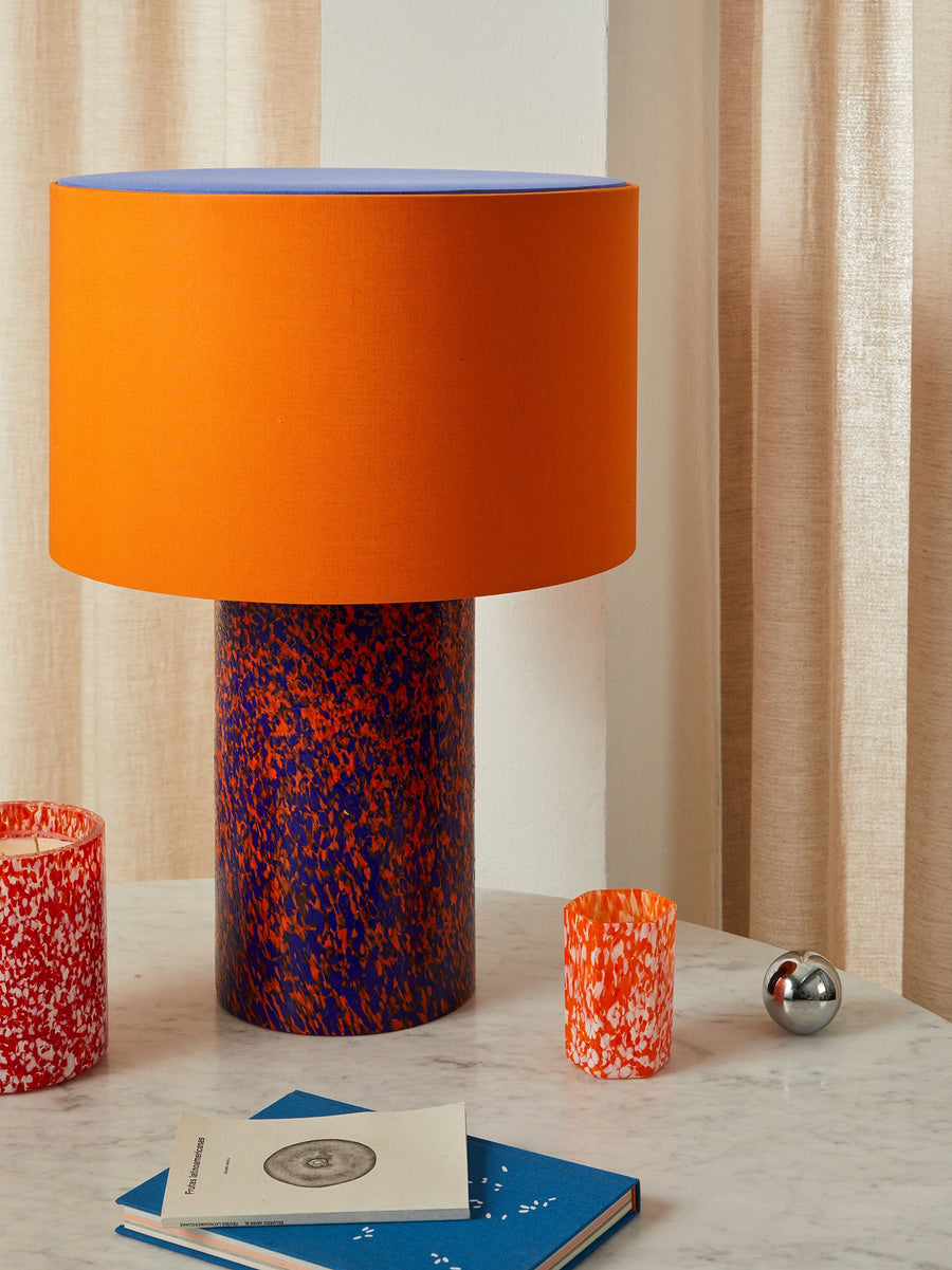 Orange & Blue Pillar Lamp - Stories of Italy