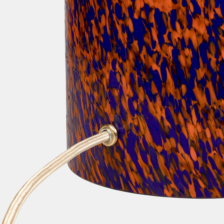 Orange & Blue Pillar Lamp - Stories of Italy