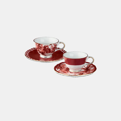 Sest 2 Coffee Cups Porcelain – Le Rouge – Amprio Milano