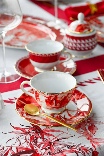 Sest 2 Tea Cups Porcelain – Le Rouge – Amprio Milano